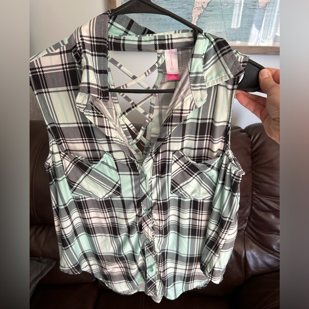Never Worn No Boundaries Plaid Tank Top